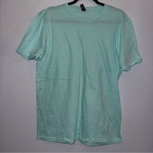 Anvil lightweight T-shirt unisex size large blue short sleeve